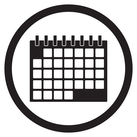 Calendar Icon Black And White