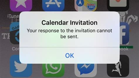 Calendar Invitation Cannot Be Sent