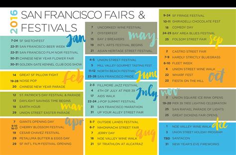 Calendar Of Events Bay Area