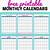calendar print free months chart sheet