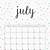calendar printable july