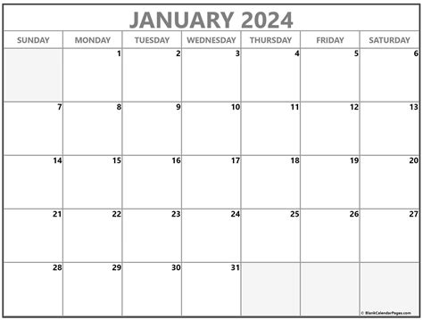 Calendar To Print January 2024