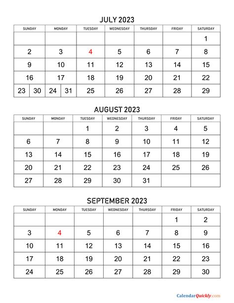 calendar 2023 july august september