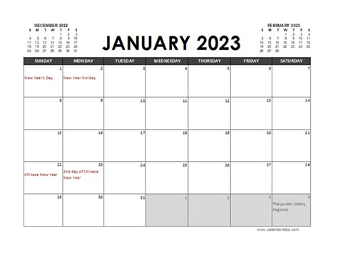 calendar 2023 singapore planner