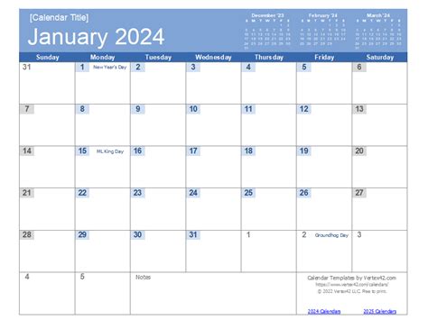 calendar 2024 editable word