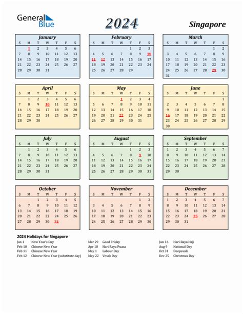 calendar 2024 singapore with festivals