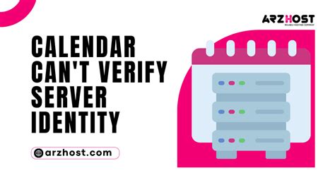 Calendar Can't Verify the Identity of the Server