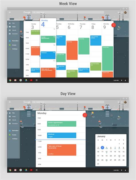 calendar google desktop app