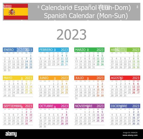 calendar in spanish 2023