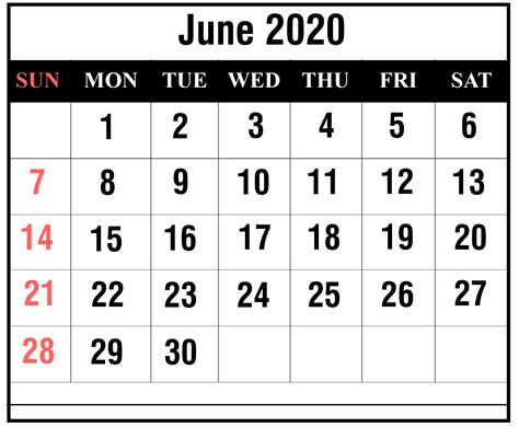 calendar june 23 2020