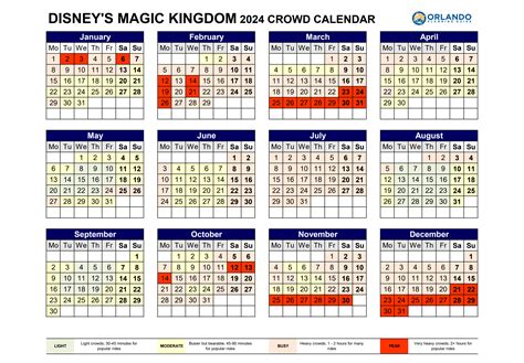 Calendar Magic Kingdom