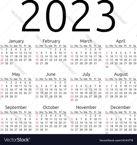 calendar of sundays 2023