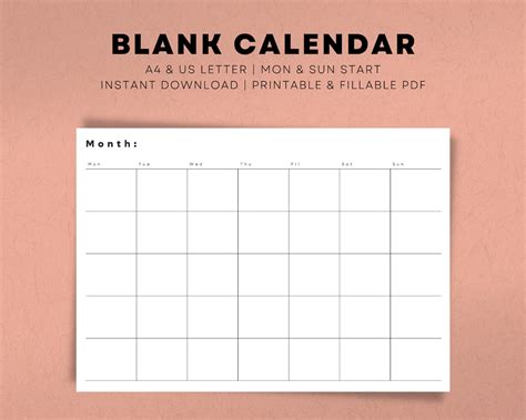 Calendar Pdf Template
