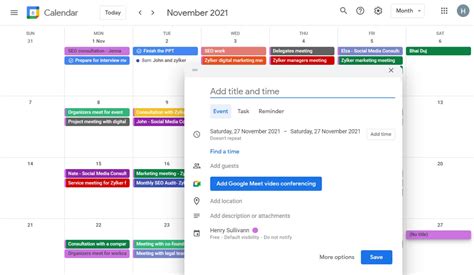 calendar scheduler