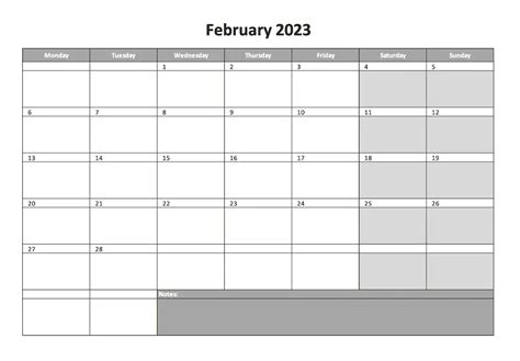 calendar template 2023 excel