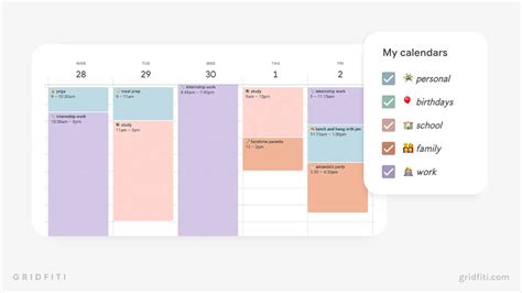Calendar Template Customization