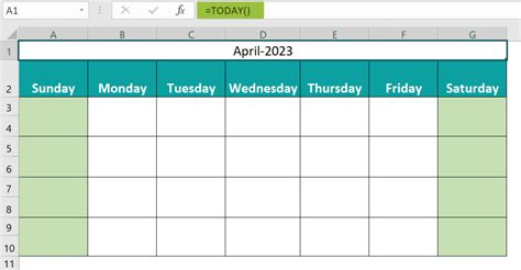 Calendar Template Using Excel