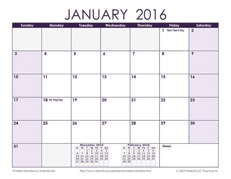 calendar templates by vertex42 printable