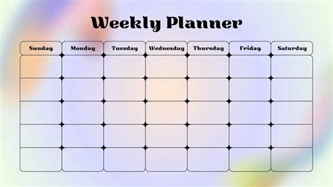 Calendar Week Planner