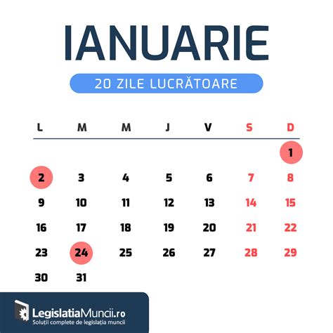 calendar zile lucratoare ianuarie 2023