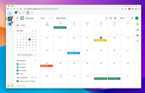 Calendar.google.com Desktop Version