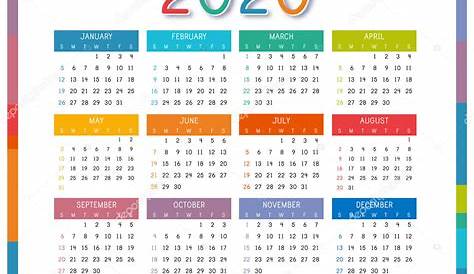 Diseño del calendario 2020 listo para imprimir | Vector Premium