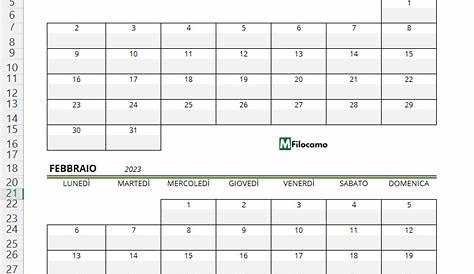 Calendario 2023 Excel Da Scaricare - IMAGESEE