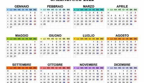 Calendario 2022 mensile in PDF da stampare: scaricalo adesso