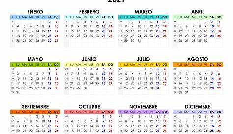 Calendario 2021 Descarga El Calendario 2021 En Excel Excel Total