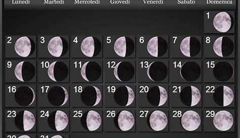 Calendario lunare - Fasi lunari | Emisfero Sud