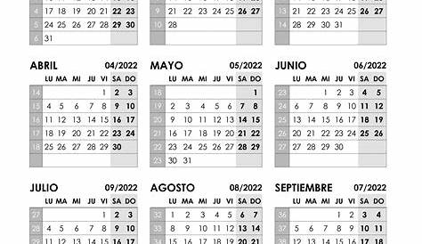 Calendario 2022 Para Imprimir Gratis Pdf | Images and Photos finder