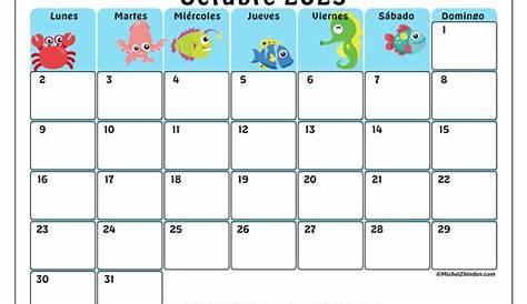 Calendario octubre 2023 – calendarios.su
