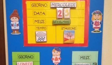 Calendario scuola infanzia | Le idee della scuola, Cartelloni scuola