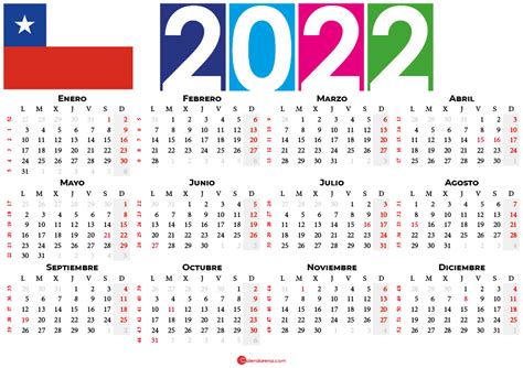 calendario 2022 en chile