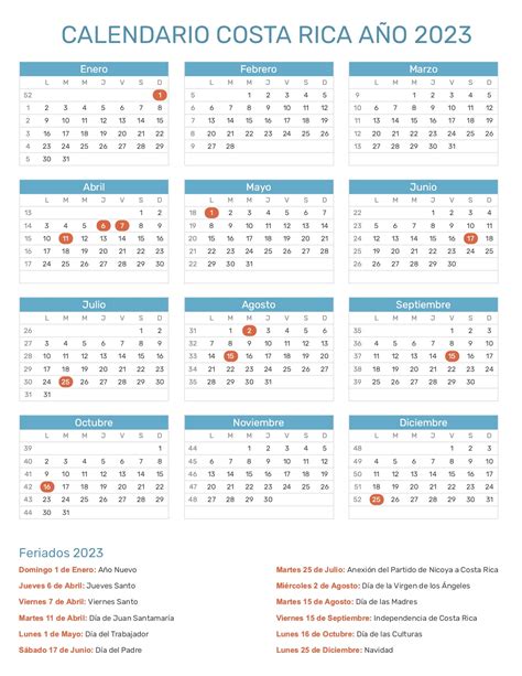 calendario 2023 costa rica pdf