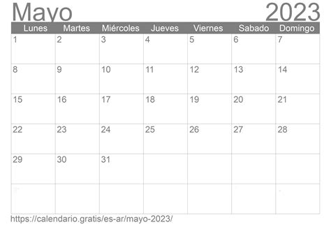 calendario 2023 para rellenar argentina