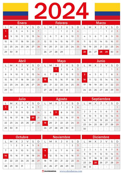 calendario 2024 colombia dias habiles