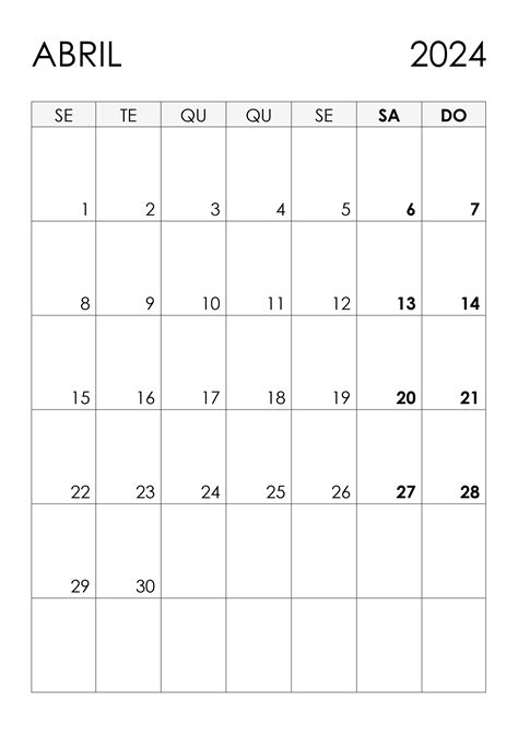 calendario 2024 mensal pdf