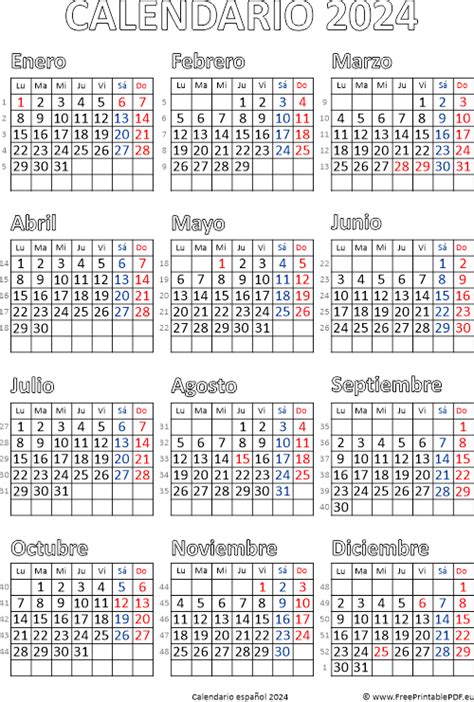 calendario 2024 para imprimir pdf gratis