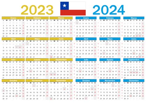 calendario chile 2023 y 2024