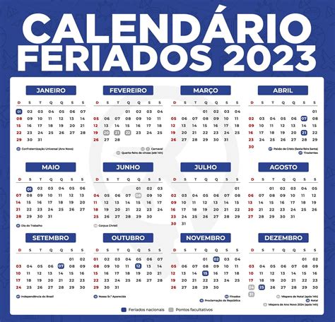 calendario con feriados 2023