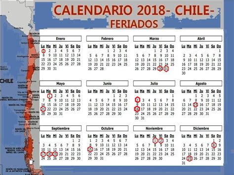 calendario con feriados chile
