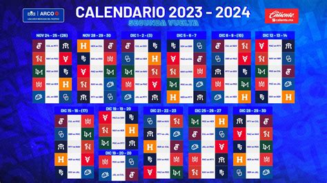 calendario de los juegos de la liga pro
