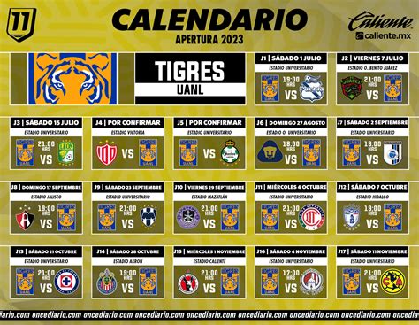 calendario de tigres 2024