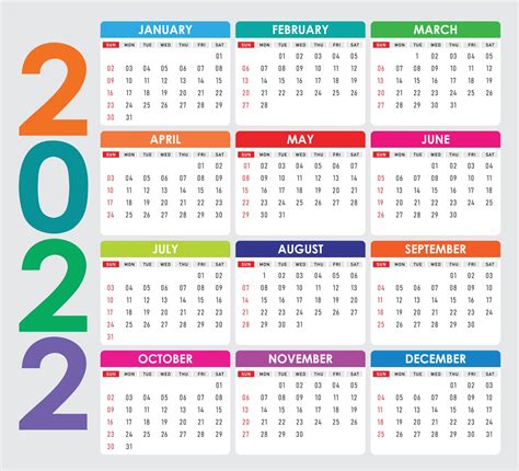 calendario del 2022 para imprimir
