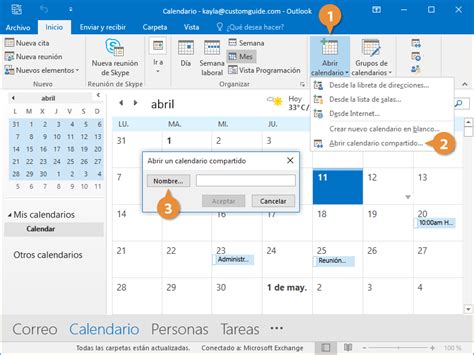 calendario en outlook 365