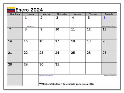 calendario enero 2024 ecuador