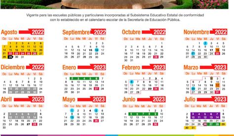 calendario escolar 2022 2023 edomex