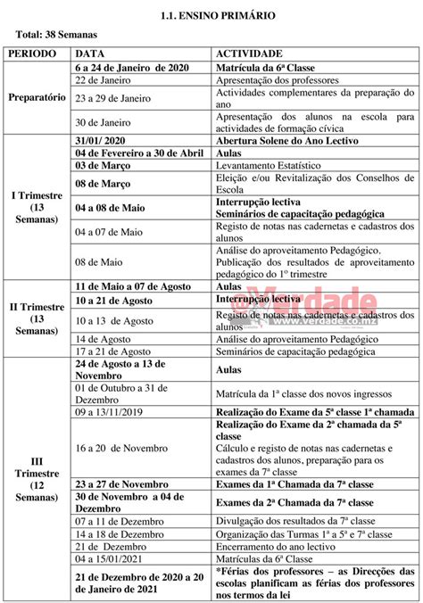 calendario escolar 2023 em mocambique