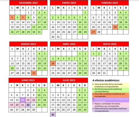calendario escolar 2023 madrid vacaciones